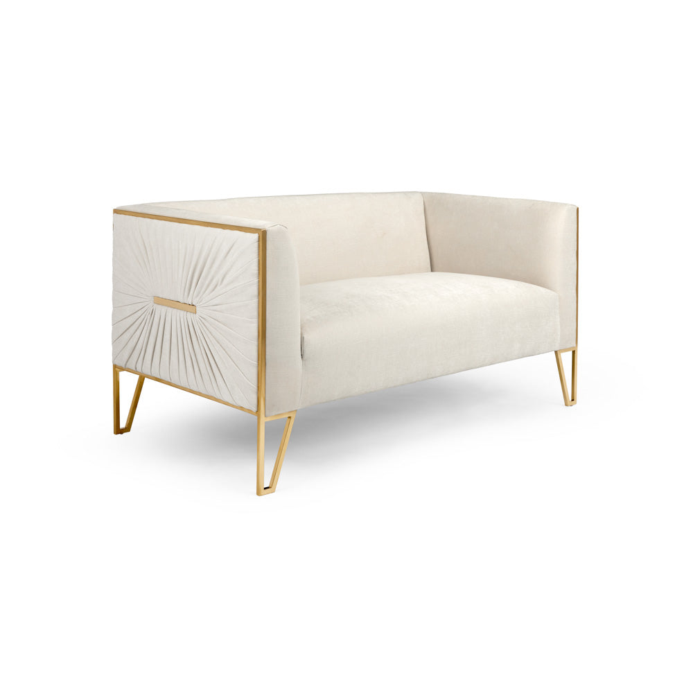 Amelia Loveseat Matte Gold