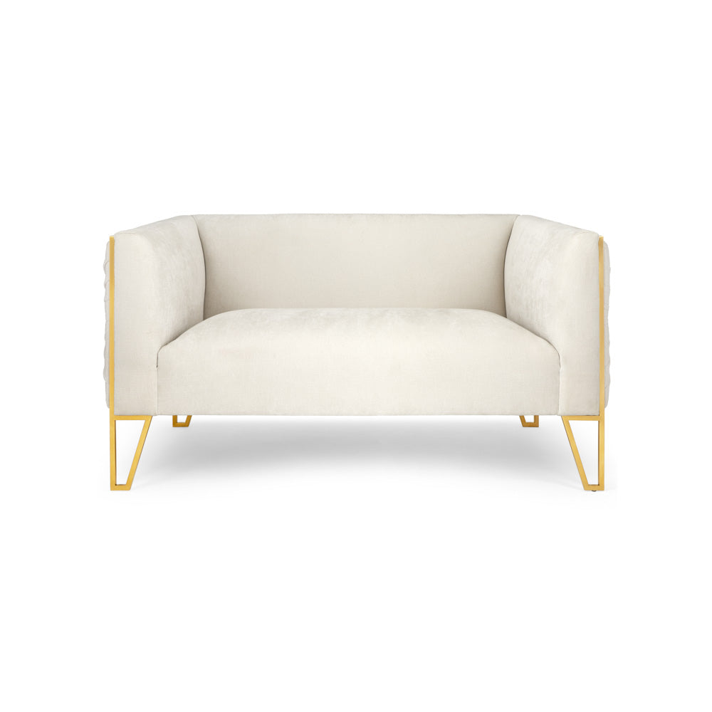 Amelia Loveseat Matte Gold