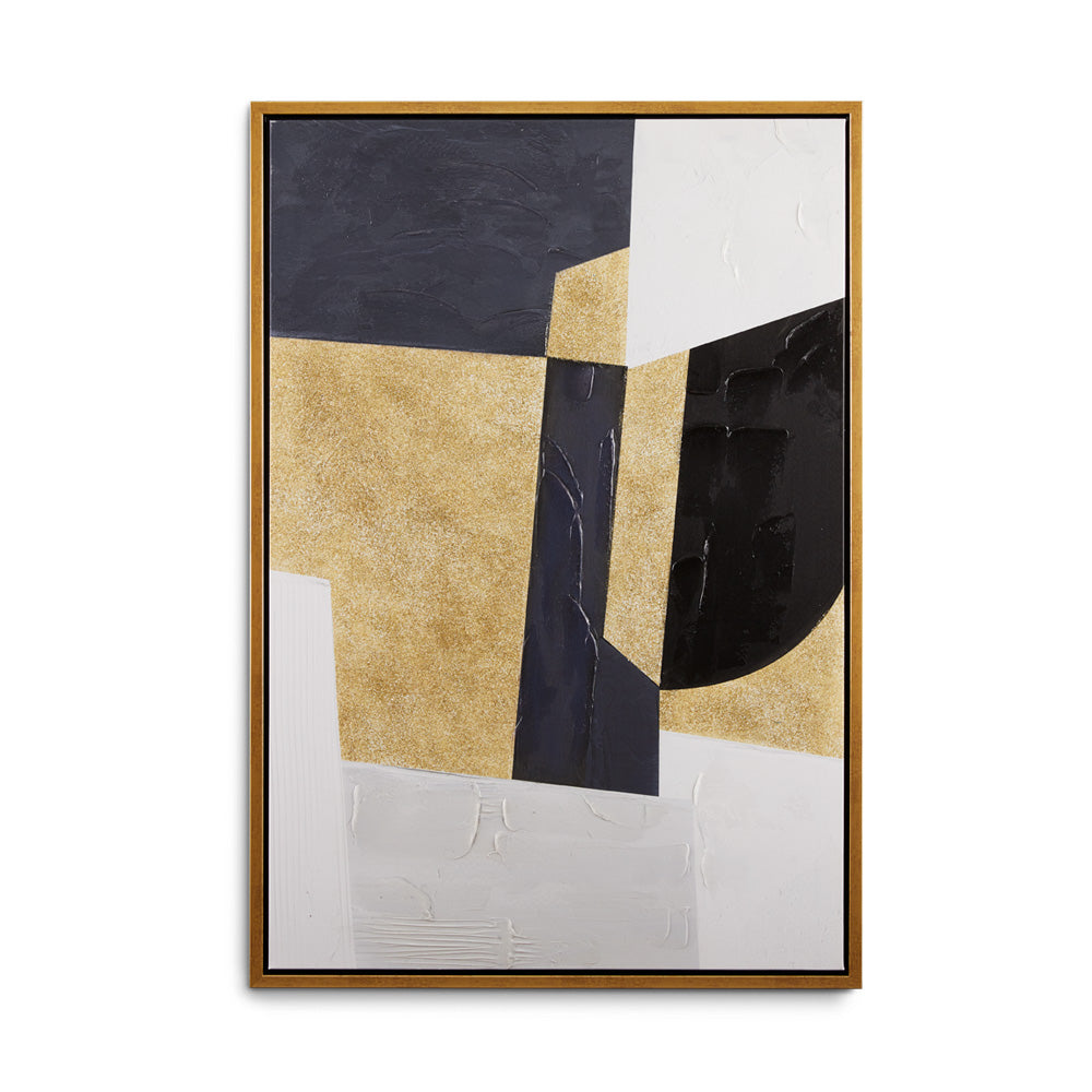 WALL ART White/ Black/Gold