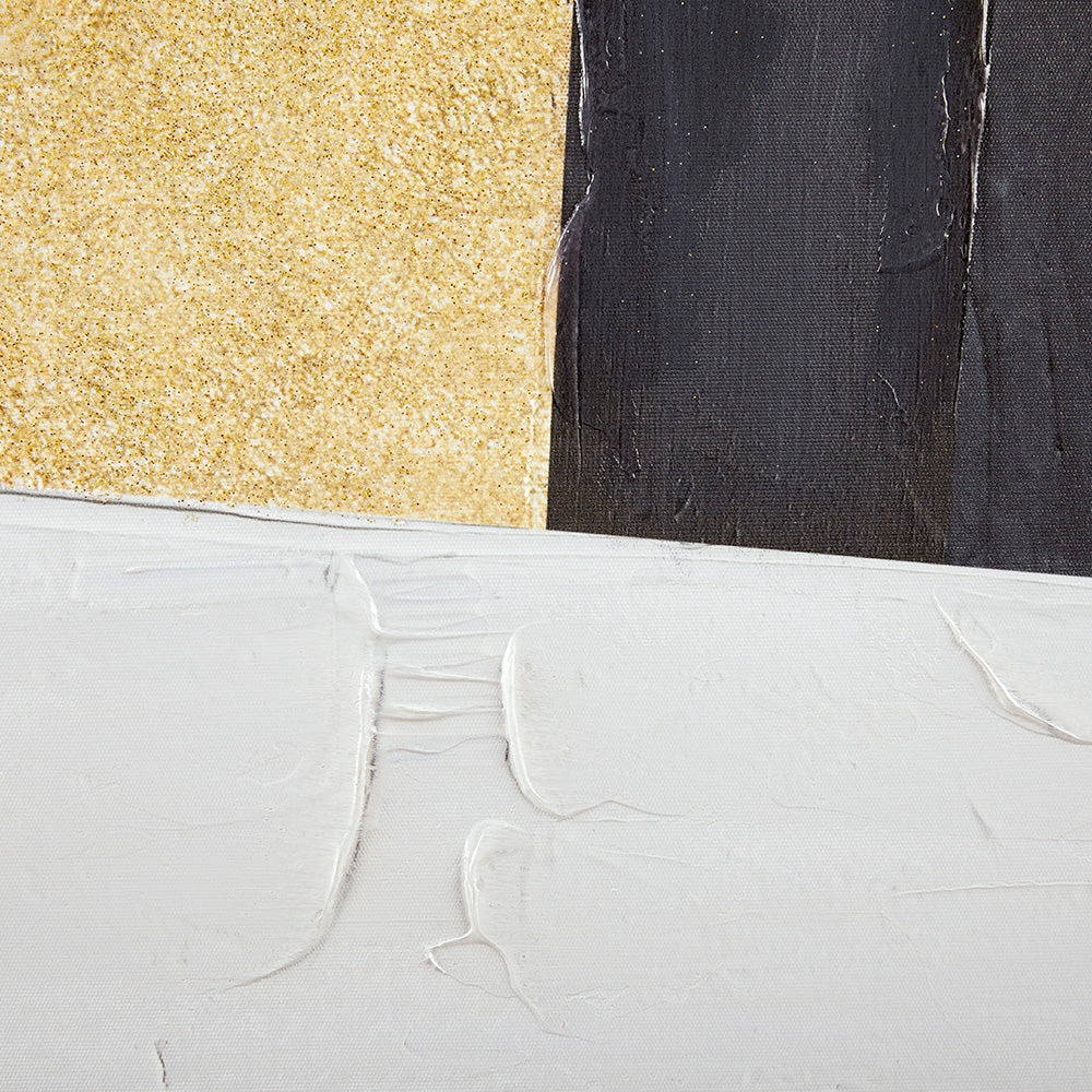 WALL ART White/ Black/Gold