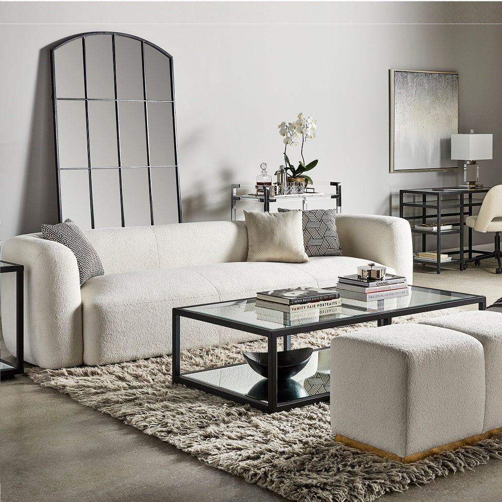 Fabian Rectangular Coffee Table Black Metal
