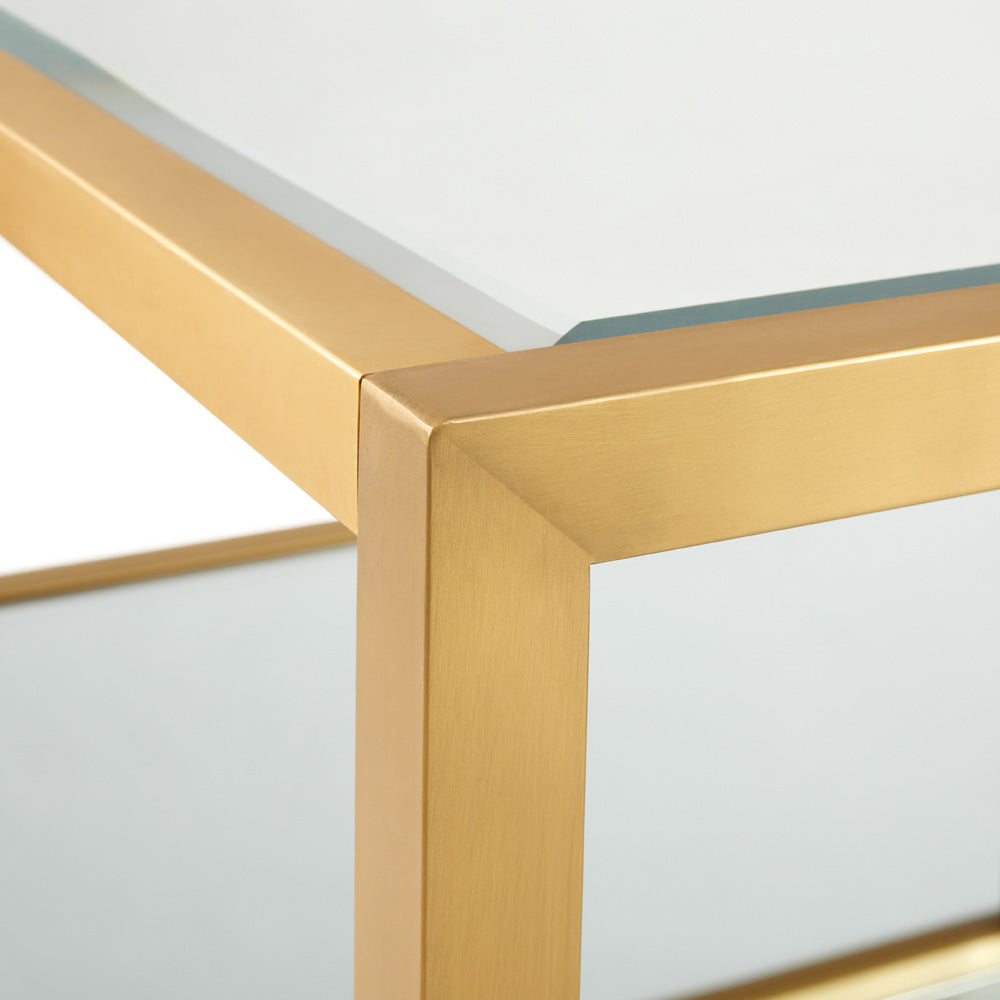 Fabian Rectangular Coffee Table Brushed Gold