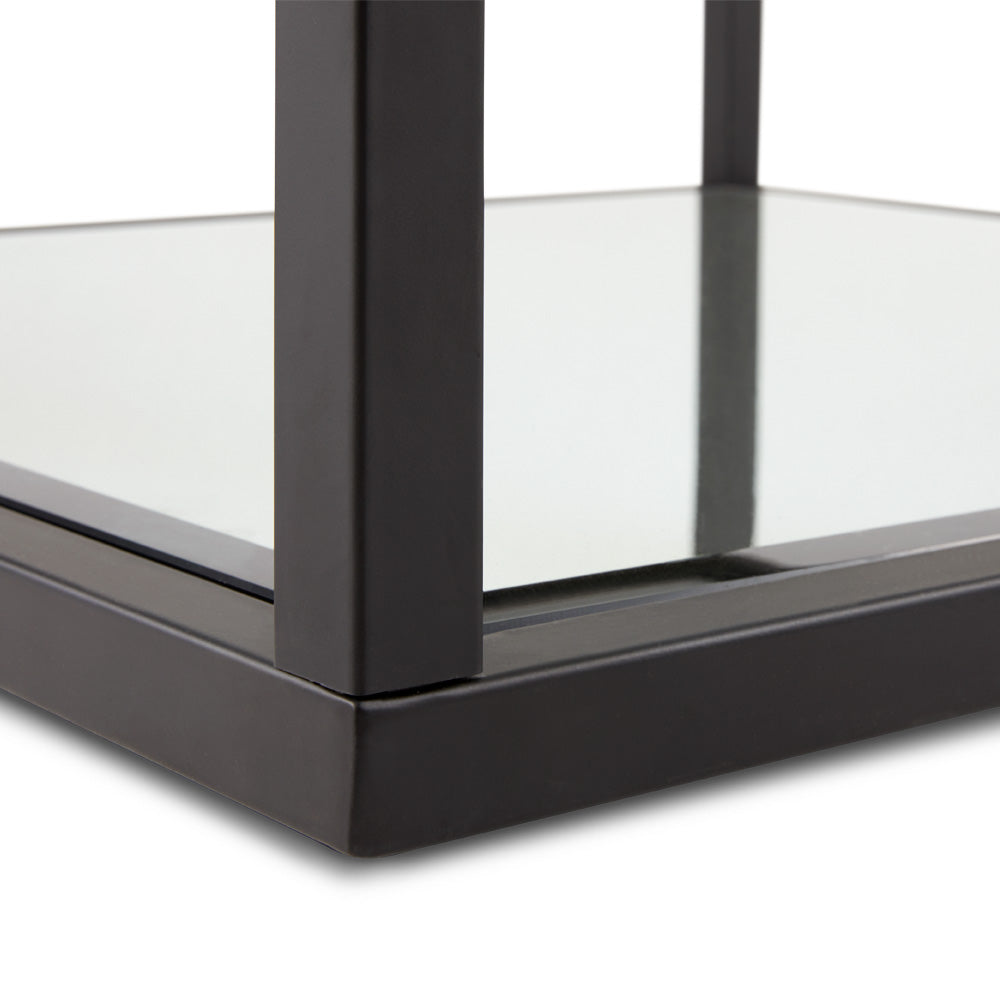 Fabian Square Coffee Table Black Metal Condo Size