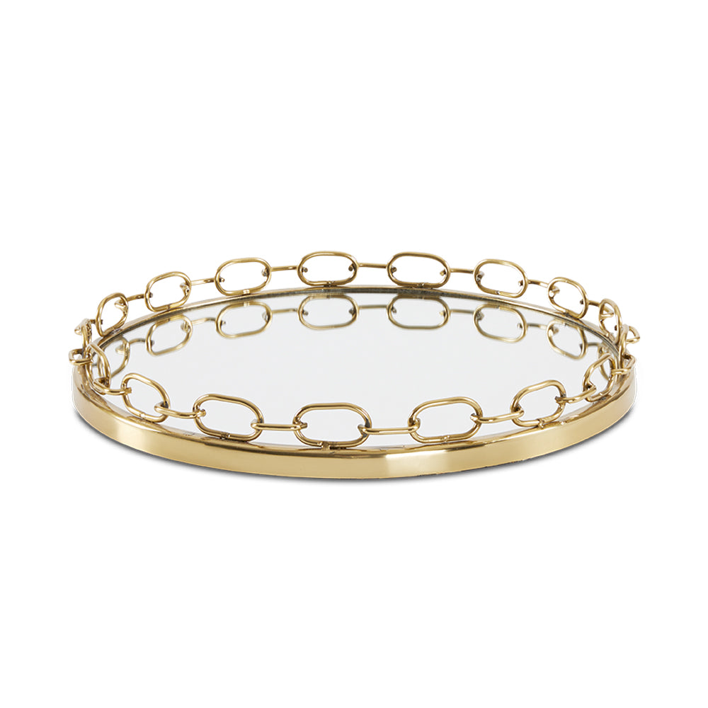 Chain Link Trays (Set of 2) Gold