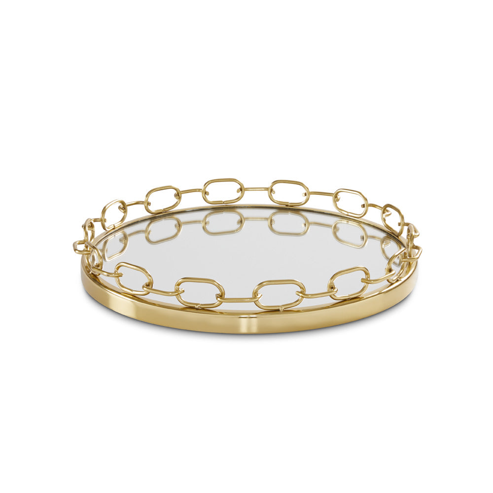 Chain Link Trays (Set of 2) Gold