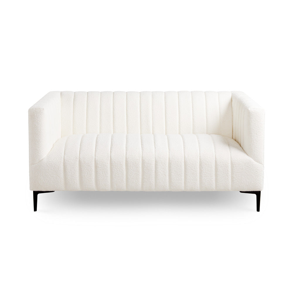 Meeko Boucle Loveseat in off-white