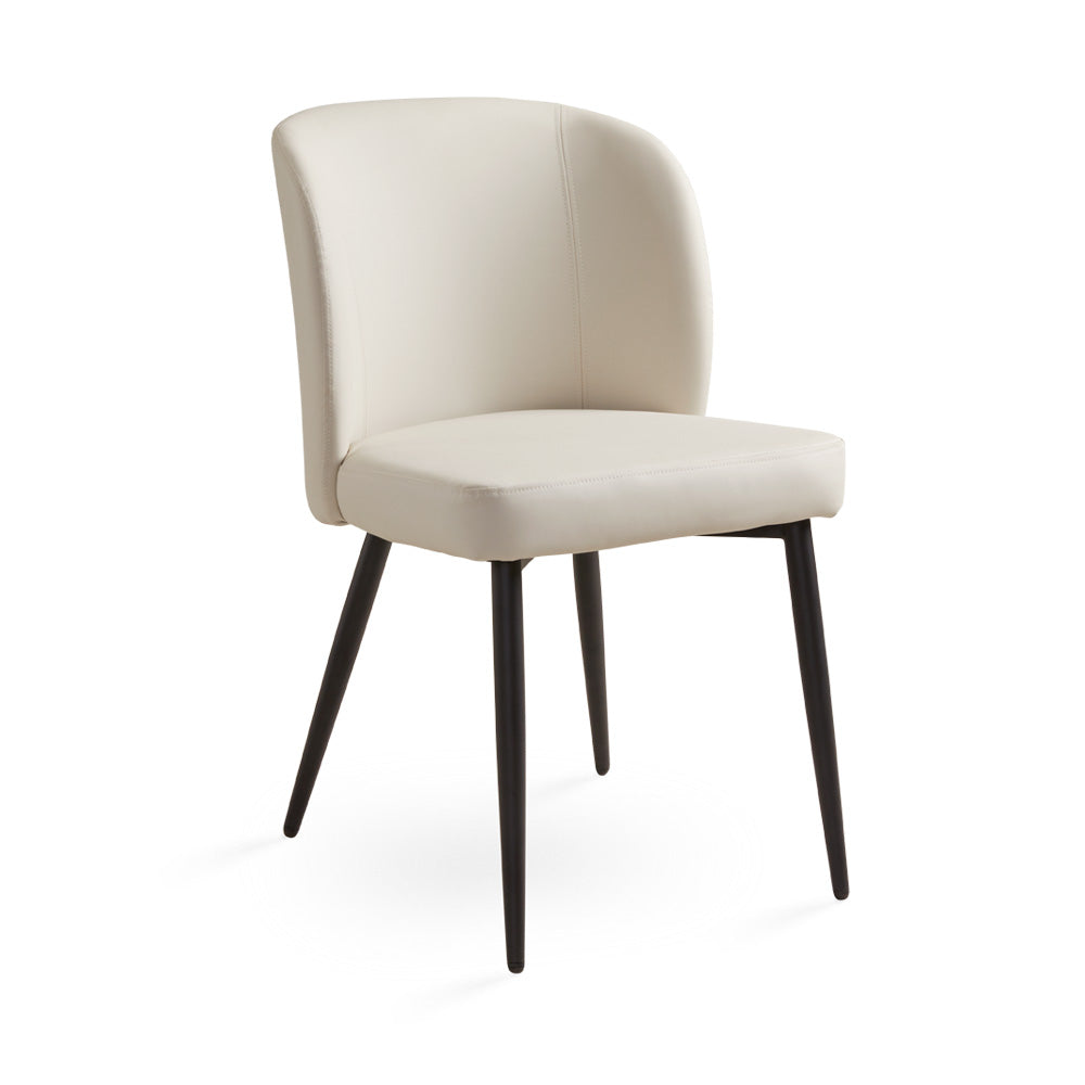 Divya Dining Chair Aspen Taurpe PU with Black Legs