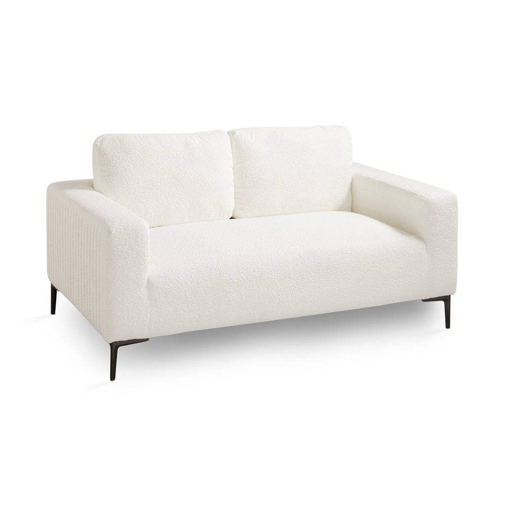 Barrett Loveseat in White Boucle