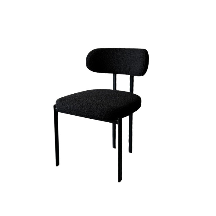 Ezra Dining Chair Black Boucle