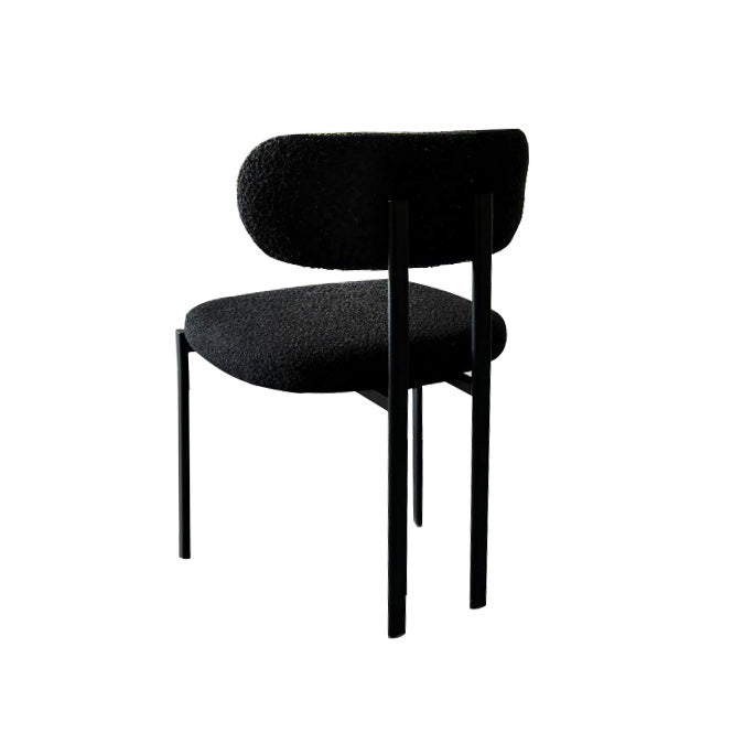Ezra Dining Chair Black Boucle
