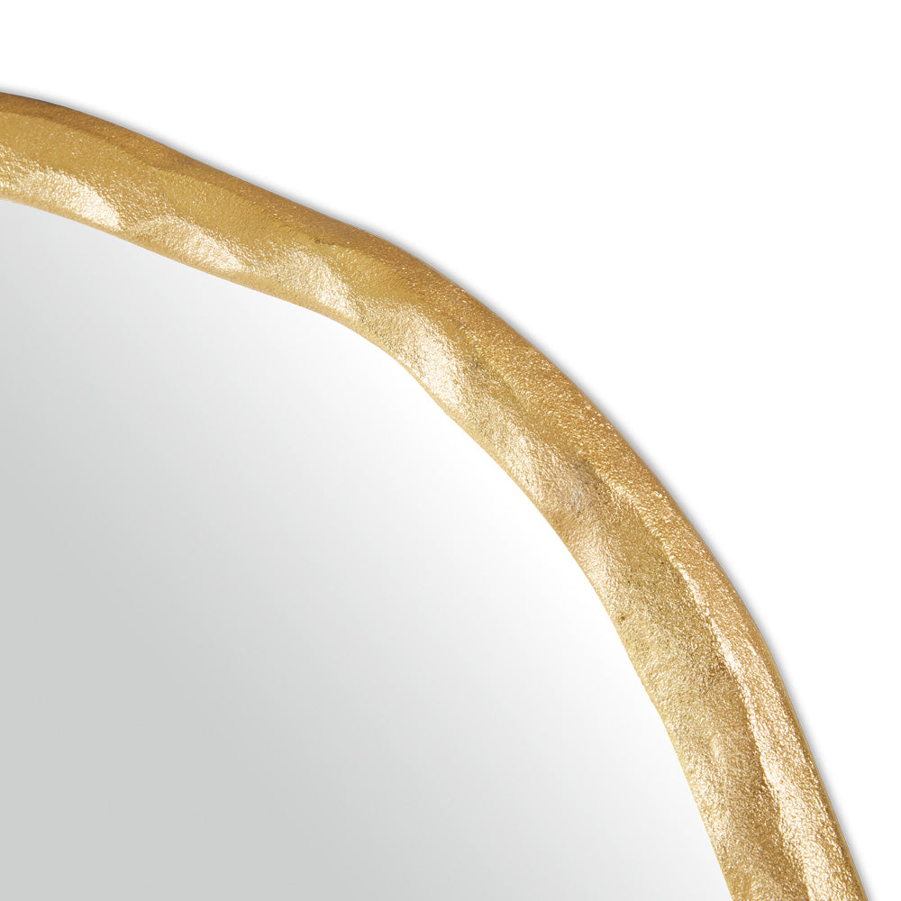 Organic Shape Mirror Gold